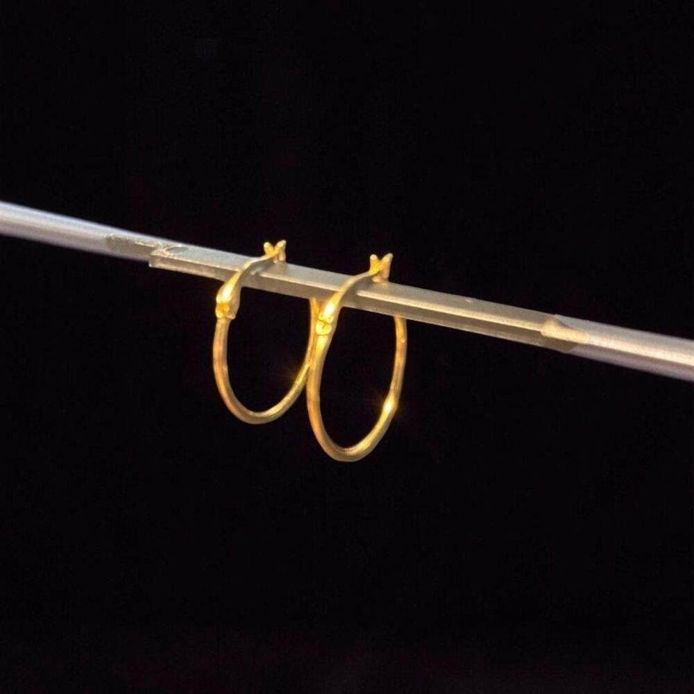Vintage 925 Italy Vermeil Hoop Earrings